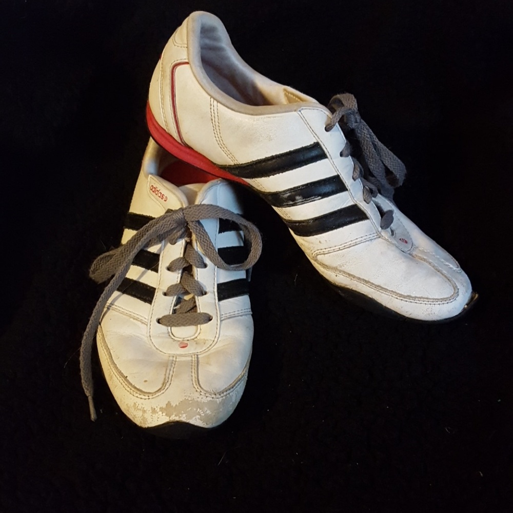 Black and White addidas cross-trainers size 8.5
